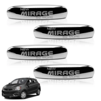 Door Handle Cover Chrome 4 Pc Fits Mitsubishi Mirage Space Star 12 13 14 2016 17 - Image 1 of 3