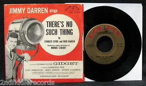 JIMMY DARREN-There's No Such Thing-Rare Radio Station Promo Picture Sleeve & 45 - Imagen 1 de 1