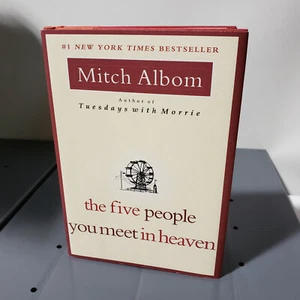 The 5 Five People You Meet in Heaven by Mitch Albom Hardcover book FREE SHIPPING - Foto 1 di 9