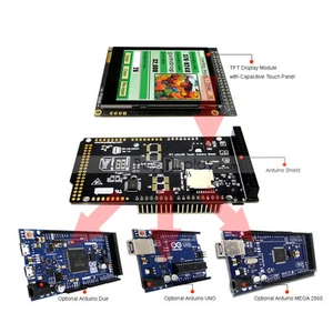 2.8"inch TFT LCD Capacitive Touch Shield for Arduino Due,MEGA 2560,Uno w/Library - Picture 1 of 4