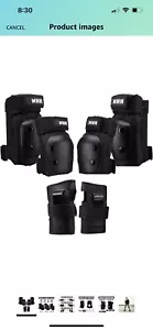 Adult &Kids Knee Pads Elbow Pads Wrist Guards 6 In 1 Protective Gear Skateboard - Picture 1 of 6
