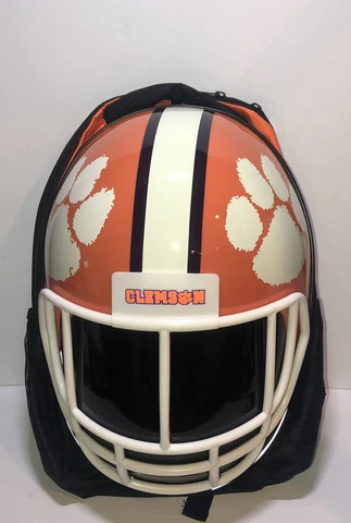 Clemson Tigers Football Helmet Backpack NCAA 3D Replica Cover