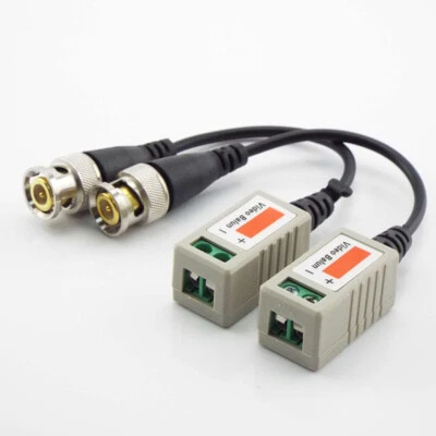 2/4pcs CCTV Camera Passive Video Balun BNC Connector Adapter Coaxial Cable - Image 1 of 4