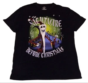 Tim Burton's A Nightmare Before Christmas schwarzes T-Shirt Größe Large Friedhof - Bild 1 von 7