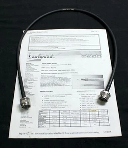 ASTROLAB LOW LOSS MICROWAVE CABLE - Picture 1 of 3
