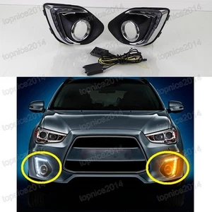 2PCS LED Daytime Running Lamps Front Fog Light DRL for Mitsubishi ASX 2013-2015 - Picture 1 of 7