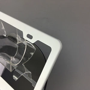 New Powder Coated White Stainless Steel License Plate Frame Holder Bracket Audi - Picture 1 of 9