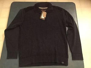 Original Weatherproof Garment Co. Men's Large Dark Blue Logo Sweater $135 NEW - Picture 1 of 9