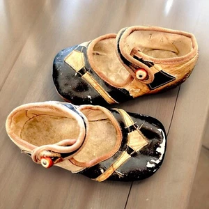 Antique P H Vogel & Company Leather Baby Doll Shoes - Picture 1 of 5