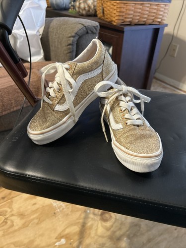Scarpe da tennis sneakers VANS bambina taglia 13 bambino oro glitter