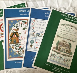 Imaginating Inc Christmas Cross Stitch Patterns Lot of 4 Gail Bussi Cathy Bussi - Picture 1 of 9