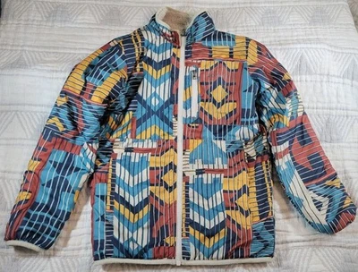 Chaqueta polar Columbia Youth reversible Sherpa M patrón de cremallera completa nailon... Foto 1 de 4