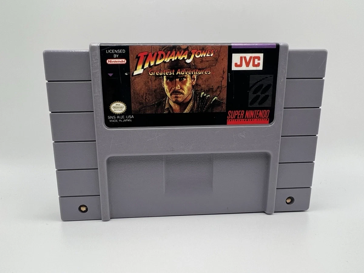 Nintendo SNES Indiana Jones' Greatest Adventures Video Games for