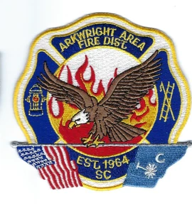 *RARE* Arkwright Area (Spartanburg Co.) SC South Carolina Fire Dist. patch - NEW - Picture 1 of 1