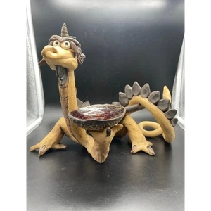 Rare Stan Dzedzy Dragon Sculpted Pottery Figure signed Fantasy Whimsical - Picture 1 of 10