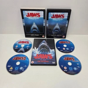 Jaws Complete Collection 1-4 123+ The Revenge DVD UK Region 2 - Imagen 1 de 3