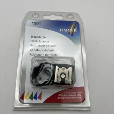 KAISER 1301 FLASH SHOE ADAPTER HOT FLASH SYNCHRO PC SYNC 1/4" THREAD MOUNT K1301 - Image 1 of 4
