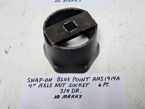 Blue Point Tools ANS1914A 3/4" Drive 6-Point SAE 4" Axle Nut Socket - USA - Foto 1 di 1