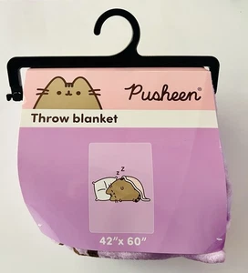 BRAND NEW Pusheen Sleeping On Pillow Pastel Plush Throw Blanket 42 x 60 inch - Picture 1 of 14