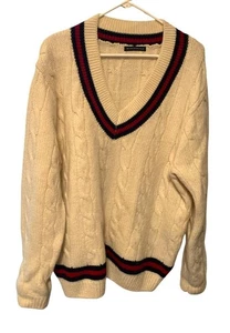 Vintage Y2K Brandy Melville Grobstrick Damen Medium adretter Tennis Wollpullover - Bild 1 von 4