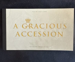 GB SG DX28 A Gracious Accession Prestige Stamp Booklet,50th Jubilee Panes f/v£40 - Picture 1 of 17