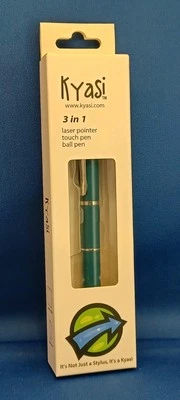 3 in 1 Stylus / Touch - Ball Point Pen - Red Laser Pointer ~ Color: Green     -E - Image 1 of 4