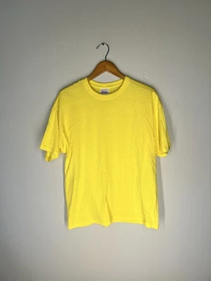 Hanes тяжелый 50/50 пустая футболка L желтый Y2K винтажный сделано в Сальвадоре - Изображение 1 из 4