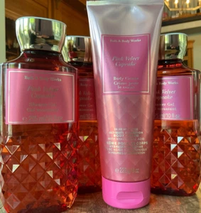 4pc PINK VELVET CUPCAKE CREAM & (3) SHOWER GEL / WASH Bath and Body Works - Picture 1 of 2