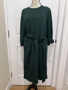 Zara oversized dark green lined tunic Dess size S NWT Serena Handmaids Tale - Picture 1 of 8
