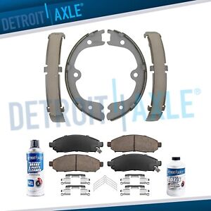 6pc Front Brake Pads Rear Shoes for Nissan Frontier Pathfinder Equator Xterra