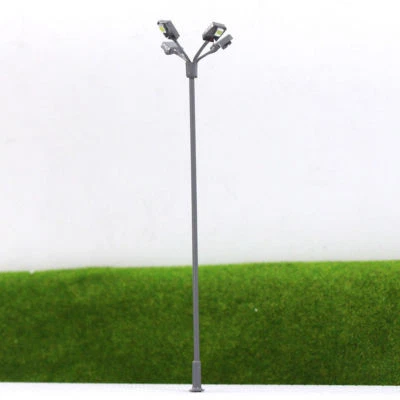 EVEMODEL 5pcs Échelle OO/HO Modèle Ferroviaire Modèle de Lampadaire avec 4 Ampoules LED