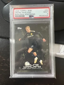 2020 Topps X BVB Borussia Dortmund Erling Haaland #25 PSA 9 MINT Rookie RC AK - Picture 1 of 1