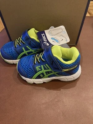Nuevo ASICS niños pequeños Pre Contend 4 TS azul/verde/amarillo talla 4 Foto 1 de 3