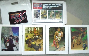 Boy Scouts Norman Rockwell Commemorative Print Set - Series 7 - New - Orig. Pack - Picture 1 of 7