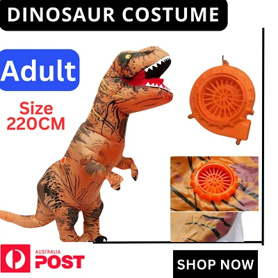 Inflatable Dinosaur Costume Adult Jurassic World Park Trex T-Rex Blow - image 1 of 4