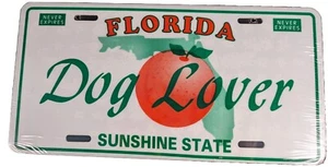 Florida Hundeliebhaber Neuheit Nummernschild Sonnenschein Staat Kunststoff Wanddeko Geschenk - Bild 1 von 2