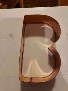 BRAMAN Heavy Copper  Letter  B  Cookie Cutter  - Picture 1 of 5