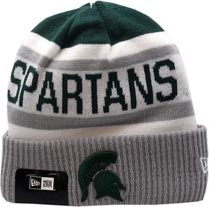 Michigan State Spartans Knit Hat Cuffed Biggest Fan 2.0 Logo Block 12320 - Picture 1 of 2