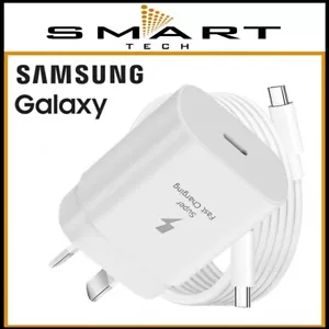 Genuine Samsung 25W Fast Charger + Type-C Cable For Galaxy S24/S21/S25/S22/S23 - Picture 1 of 16