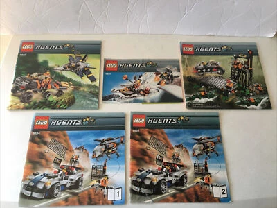 5 LEGO Agentes 8630 8631 8632 8634 Manual de instrucciones Solo sin ladrillos Lote 2 Foto 1 de 2