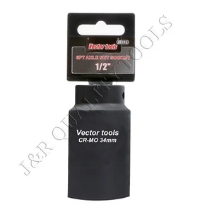 Tuerca de eje de impacto 1/2" DR 34MM 6 PT acero cromado molibdeno - Imagen 1 de 3