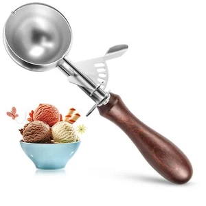 Ice Cream Scoop Cookie ScoopFood Grade 304 Stainless Steel Icecream Scoops wi... - Picture 1 of 7