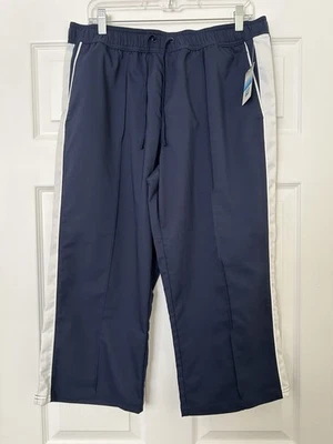 Pantalones capri recortados deportivos SJB Active para mujer azul marino blanco a rayas talla L Foto 1 de 4