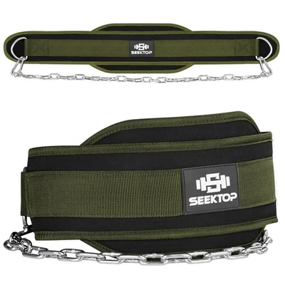 	Seektop Dip Belt for Weightlifting - GYM Workout Pull Ups Belt with Chain	 - Image 1 of 4