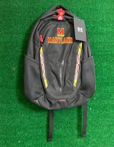 Under Armour Maryland Terps Hustle 6.0 Backpack NWT TEAM ISSUED Black 6016152 - Picture 1 of 4