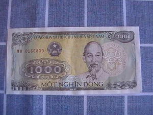 MONEDA VIET NAM 1988 1000 MOT NGHIN DONG SERIE # MO 0166833 NÍTIDA - Imagen 1 de 4
