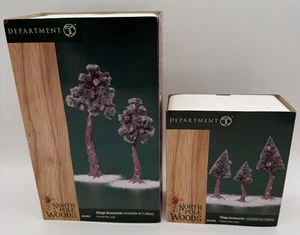 Dept 56 North Pole Woods: Pinewood Trees Lot Of Small + Large - Picture 1 of 4
