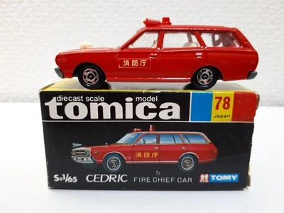 Tomica - Coche Jefe de Bomberos Nissan Cedric Nº78 Hecho en Japón Foto 1 de 4