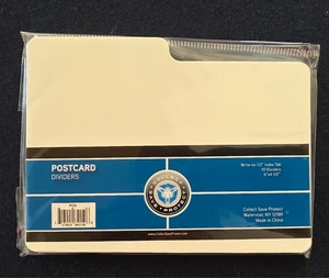 (10) Divisores de postales CSP blancos 6"x4 1/2" con pestaña de 1/2" paquetes de 10 nuevos en paquete - Imagen 1 de 2