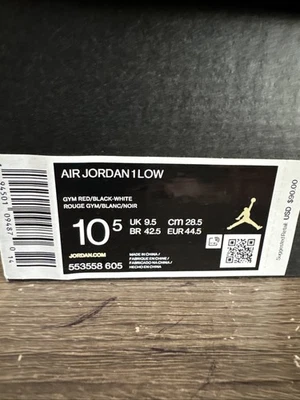 Talla 10.5 - Air Jordan 1 Low Reverse Bred Foto 1 de 4